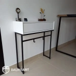 Белая консоль в прихожую с выдвижным ящиком МИЛБЕРИ В