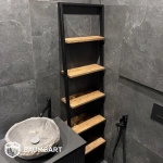Стеллажа для ванной комнаты цвет грецкий орех