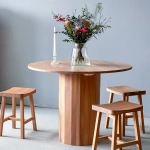 Круглый обеденный стол ДУХ с табуретками Цукуба