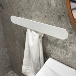 Белая металлическая полка MyOry TowelKing Round | Вешалка для полотенец