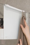 Металлическая полка MyOry Shower One для душевой | Держатели полотенец — с обратной стороны