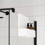 Металлическая полка MyOry Shower One — крепление на стекло душевых кабин