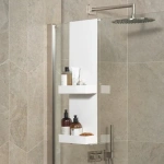 Двухъярусная полка белая MyOry Shower Two для душевой кабины