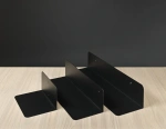 Набор черных полок MyOry Thin | Минималистичные металлические полки | Гнутый металл | Для всех помещений