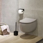 Чёрный держатель для туалетного ёршика MyOry BrushQuad Four туалете с унитазом