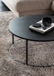 Металлический столик MyOry Onyx Steel черная столешница крупным планом