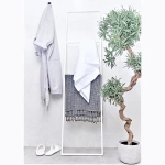 Белый приставной металлический стеллаж для полотенец 45×175×2 см MyOry Towel 