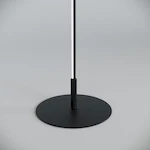 Крупный план напольного светильника SimpLumen, матовая черная основа из металла