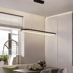LED светильник - люстра производство glode "Rdlamp" над столом освещает обеденную зону