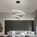 Черная подвесная люстра OLamp Triple Inverse в современном стиле с элементами минимализма и хай-тека.