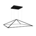 Минималистичный подвесной светильник SimpLumen Pyra размером 122×122 см.