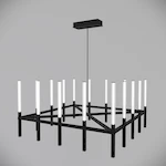 Подвесной светильник AcrilFork Three производство Glode — прямоугольное освещение для современного интерьера.