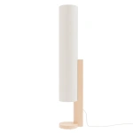 Дизайнерский торшер Piera из массива дуба с длинным льняным абажуром