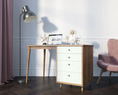 Изготовленная нами мебель на заказ - письменный стол с ящиками "Berber" (Принт-34) несомненно станет предметом интеьера, на который невозможно будет необратить внимание. Каталог мебели из России - AdtPro. Id-2