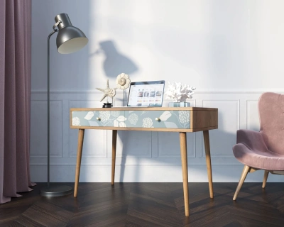 Заказанный у нас эксклюзивный небольшой рабочий стол с выдвижными ящиками "Berber" (Принт-39) позволит добавить изюминку в интерьер помещения, создать атмосферу свежести и домашнего уюта. Каталог мебели из России - AdtPro. Id-2