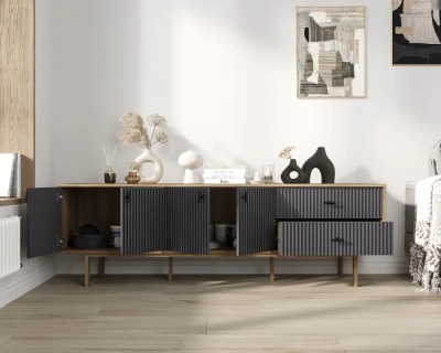  Заказать комод с четырьмя дверками и двумя ящиками  Emerson производство Этажерка. Каталог мебели из России - AdtPro. Id-0