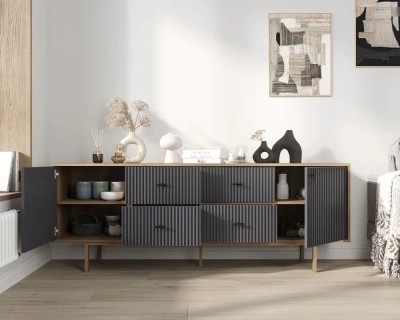  Ваш интерьер украсит комод две дверки и четыре ящика  Emerson производство Этажерка. Каталог мебели из России - AdtPro. Id-0