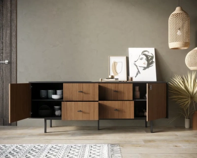  Вы можете приобрести эксклюзивный комод две дверки и четыре ящика  Emerson производство Этажерка. Каталог мебели из России - AdtPro. Id-0