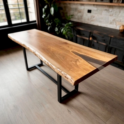 Столешница из карагача для барной стойки, большая толщина дерева