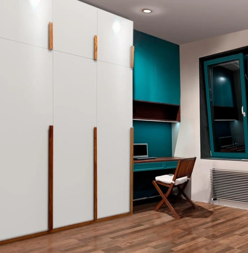 Обустройство рабочего места в углу спальни или гостиной