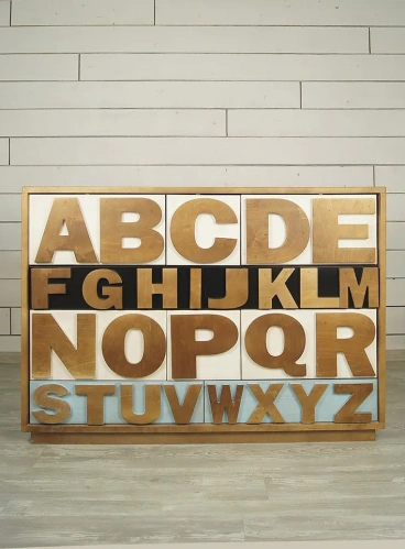 Купите мебель для Вашего интерьера - длинный комод на 10 ящиков "Alphabeto birch". Каталог мебели из России - AdtPro. Id-5