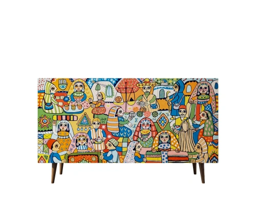 У нас вы можете заказать современный длинный комод три дверки "Berber" (Принт-01), который дополнит дизайн интнрьера вашей комнаты. Каталог мебели из России - AdtPro. Id-2