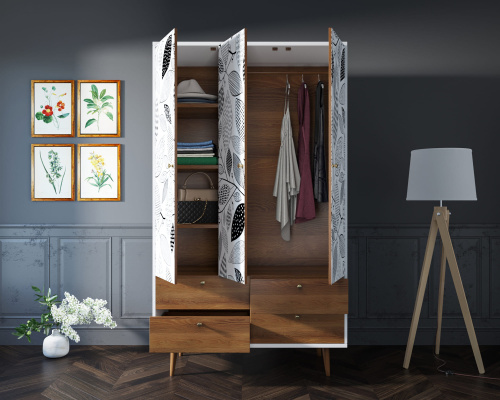  Заказать эксклюзивны , который станет приятным дополнением к неповторимому дизайну вашей комнаты. шкаф трехстворчатый  Berber производство Этажерка. Каталог мебели из России - AdtPro. Id-3