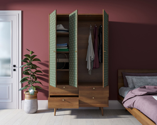  Изготовленная мебель на заказ -  создаст неповторимую тмосферу в Вашей комнате. шкаф трехстворчатый  Berber производство Этажерка. Каталог мебели из России - AdtPro. Id-3