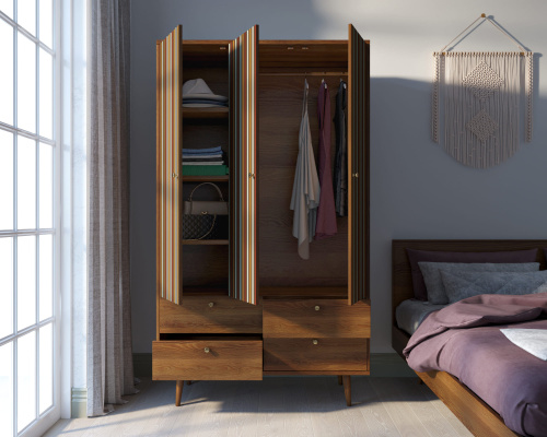  Ваш интерьер украсит оригинальный . шкаф трехстворчатый  Berber производство Этажерка. Каталог мебели из России - AdtPro. Id-3