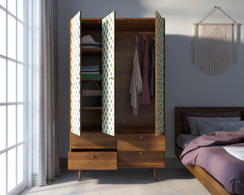  Атмосфера в комнате станет приятнее, а дизайн жилища неповторимым если Вы закажете . шкаф трехстворчатый  Berber производство Этажерка. Каталог мебели из России - AdtPro. Id-3