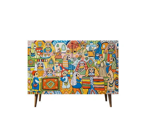 Заказать эксклюзивный длинный комод две дверки "Berber" (Принт-01), который станет приятным дополнением к неповторимому дизайну вашей комнаты. Каталог мебели из России - AdtPro. Id-2