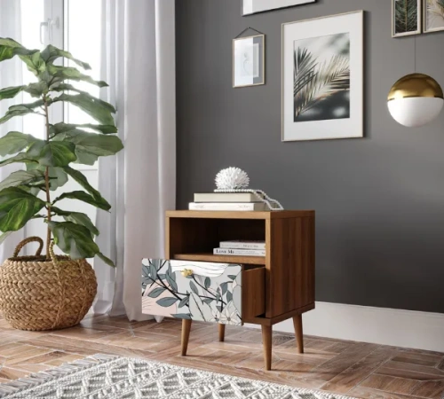 Заказать эксклюзивный прикроватная тумбочка с одним ящиком "Berber" (Принт-50), который станет приятным дополнением к неповторимому дизайну вашей комнаты. Каталог мебели из России - AdtPro. Id-1