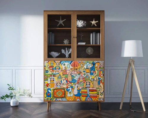 Ваш интерьер украсит оригинальный столовый буфет для посуды "Berber" (Принт-01).  Каталог мебели из России - AdtPro. Id-4