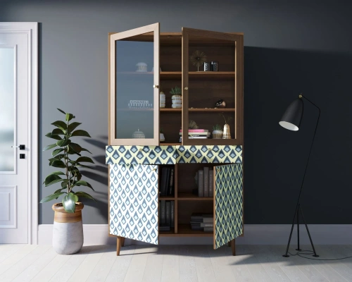 Атмосфера в комнате станет приятнее, а дизайн жилища неповторимым если Вы закажете кухонный буфет для посуды "Berber" (Принт-13). Каталог мебели из России - AdtPro. Id-1