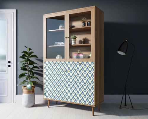 Купите мебель для Вашего интерьера - кухонный буфет для посуды "Berber" (Принт-13). Каталог мебели из России - AdtPro. Id-2