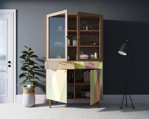 Ваш интерьер украсит оригинальный буфет для хранения столовой посуды "Berber" (Принт-16).  Каталог мебели из России - AdtPro. Id-1