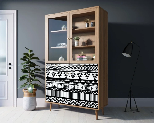 Ваш интерьер украсит оригинальный буфет для посуды в гостиную "Berber" (Принт-19).  Каталог мебели из России - AdtPro. Id-2