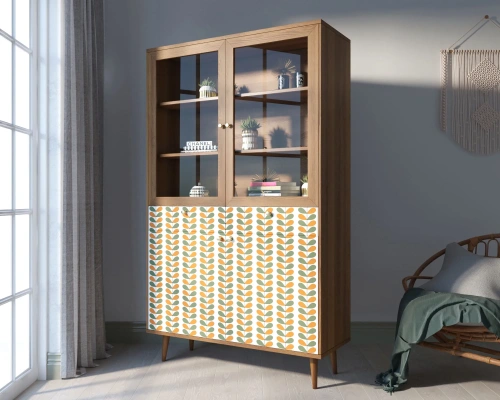 Изготовленная мебель на заказ - буфет напольный для посуды "Berber" (Принт-23) создаст неповторимую тмосферу в Вашей комнате. Каталог мебели из России - AdtPro. Id-2