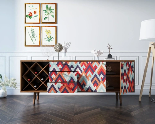 Современный длинный комод удлиненный с бутылочницей "Berber" (Принт-02) идеальное решение для тех, кто хочет привнести особый шарм в свой интерьер. Каталог мебели из России - AdtPro. Id-3