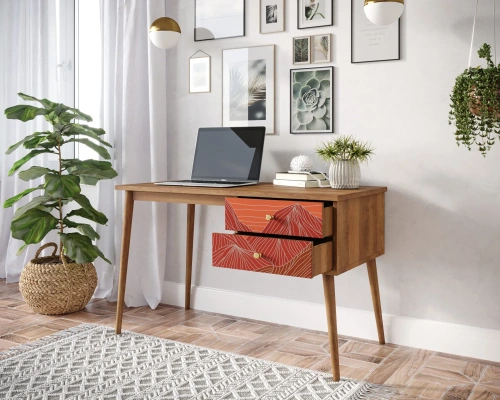 У нас вы можете заказать стол рабочий письменный с ящиком "Berber" (Принт-49), который дополнит дизайн интнрьера вашей комнаты. Каталог мебели из России - AdtPro. Id-1