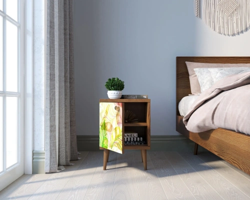 Атмосфера в комнате станет приятнее, а дизайн жилища неповторимым если Вы закажете прикроватная тумбочка с дверкой "Berber" (Принт-29). Каталог мебели из России - AdtPro. Id-1