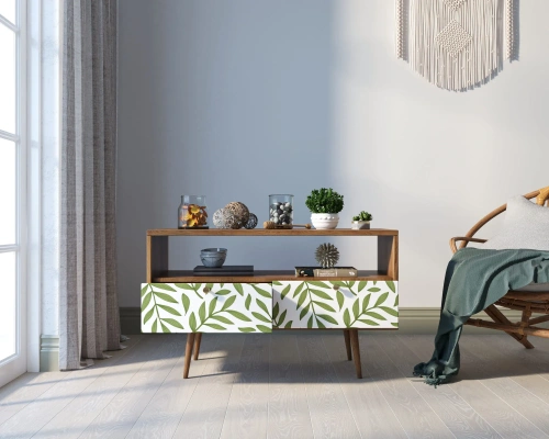 скандинавская консольс двумя ящиками для гостиной Berber (Принт-28), УФ-принт на мебели