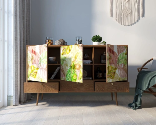 Заказать эксклюзивный удлинённый комод три дверки и три ящика "Berber" (Принт-29), который станет приятным дополнением к неповторимому дизайну вашей комнаты. Каталог мебели из России - AdtPro. Id-1