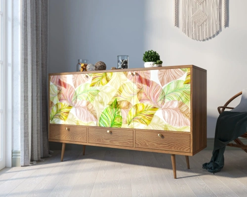 Заказанный у нас эксклюзивный удлинённый комод три дверки и три ящика "Berber" (Принт-29) позволит добавить изюминку в интерьер помещения, создать атмосферу свежести и домашнего уюта. Каталог мебели из России - AdtPro. Id-2