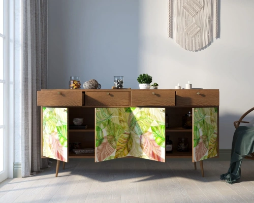 Удлинённый комод четыре дверки и четыре ящика "Berber" (Принт-29) идеальное решение для тех, кто хочет привнести особый шарм в свой интерьер. Каталог мебели из России - AdtPro. Id-1