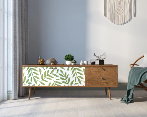 Купите мебель для Вашего интерьера - современный длинный низкий комод два ящика и две дверки "Berber" (Принт-28). Каталог мебели из России - AdtPro. Id-3