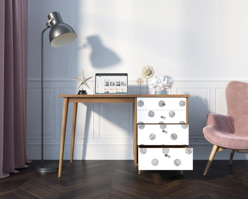 Ваш интерьер украсит оригинальный стол письменный с ящиками "Berber" (Принт-35).  Каталог мебели из России - AdtPro. Id-1