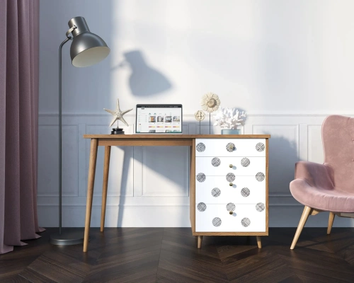 Ваш интерьер украсит оригинальный стол письменный с ящиками "Berber" (Принт-35).  Каталог мебели из России - AdtPro. Id-3