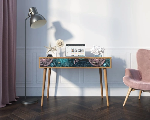 Организация рабочего пространства со столом Berber для ноутбука и документов