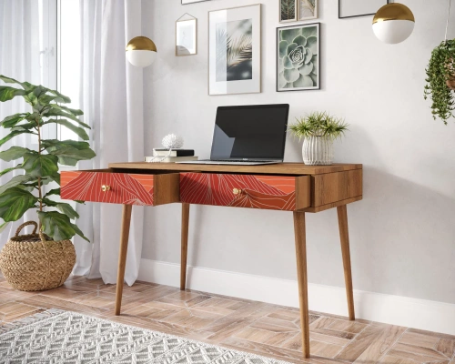 Изготовленная нами мебель на заказ - Стол рабочий малый с выдвижными ящиками "Berber" (Принт-49) несомненно станет предметом интеьера, на который невозможно будет необратить внимание. Каталог мебели из России - AdtPro. Id-1